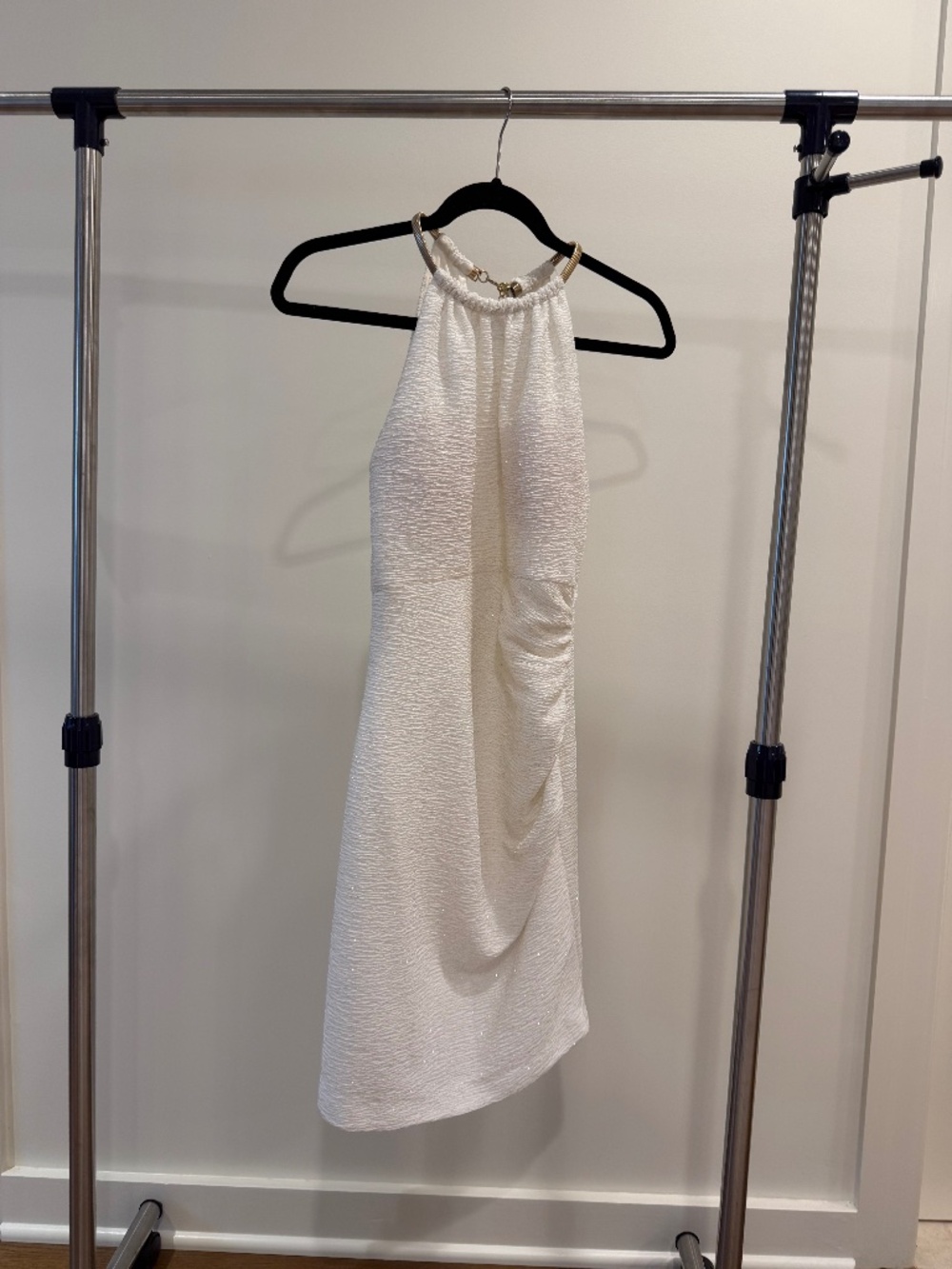 Eliza J Cream Glittering Minidress (Size 6)